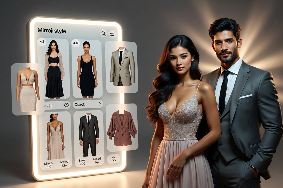 AI style analysis interface with personalised outfit recommendations