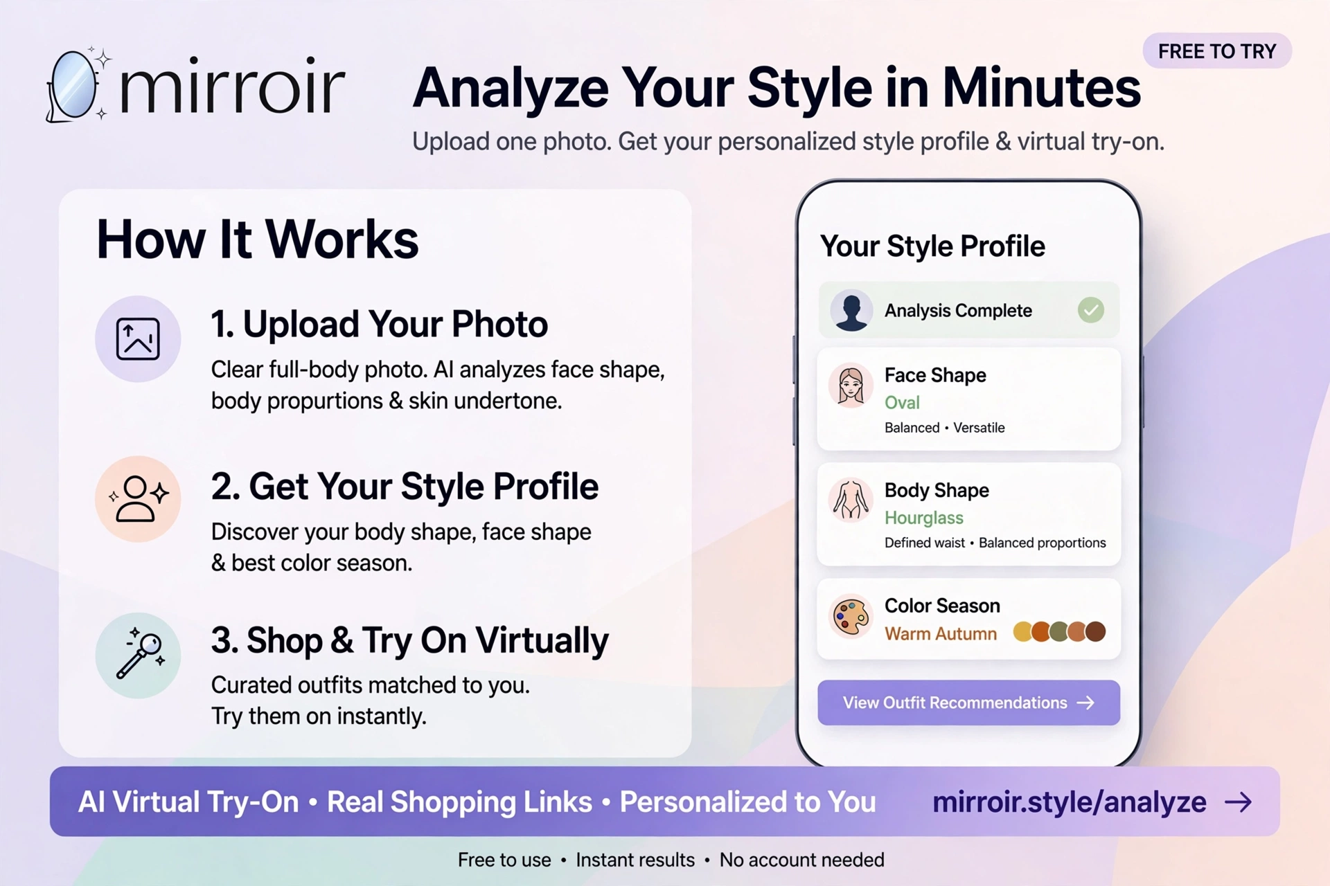 Recreate a Look AI feature finding real products that match an inspiration outfit photo